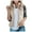 Khaki, variant on Brilliant Winter Coats for Women Plus Size Women Pure Color Sleeveless Plush Vest Cardigan Jacket Versatile Zipper Blouse