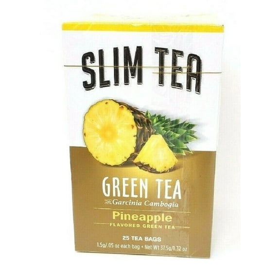 Slim Tea Green Tea with Garcinia Cambogia Pineapple Flavor, 25 teabags