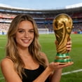 thumbnail image 3 of Decorr World Cup Trophy Plush Toys, 10" Soccer Themed Stuffed Trophy Pillow, Trophy Stuffed Animals Soft Gold World Cup Souvenir for Fans & Watch Party Decor, 3 of 6