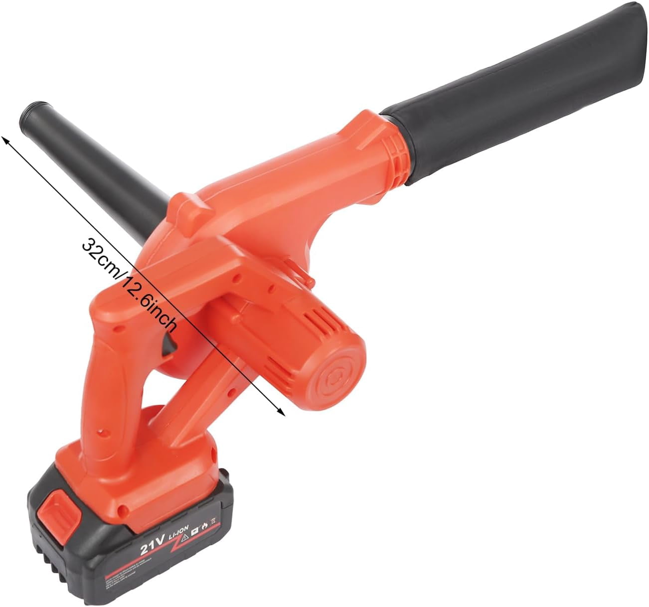 800W Battery Powered Cordless Leaf Blower, 6000-8000rpm Suction Blowing Machine, Vacuum Dust Clean Leaf Blower with Dust Collection Bag
