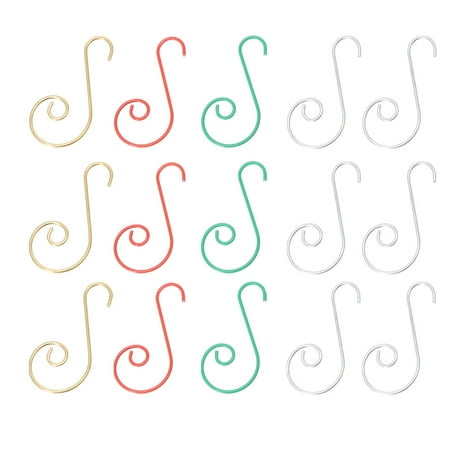

NUOLUX 100Pcs Christmas S Shaped Hooks Multi Purpose Plastic Hook Clothing Hook Clothes Hook Viscose Hook Storage Organizer(Mixed Color)