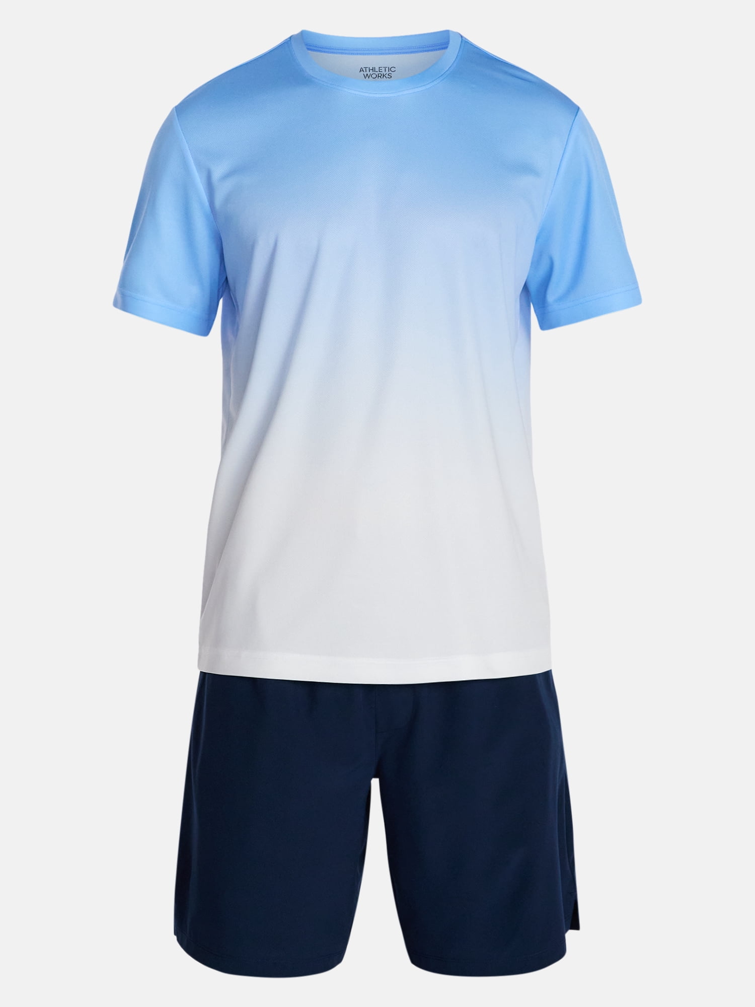 Athletic Works Men's and Big Men's Ombre Mesh Tee, Sizes XS-4XLT