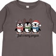 thumbnail image 4 of Inktastic Just a Merry Penguin Boys or Girls Long Sleeve Toddler T-Shirt, 4 of 5