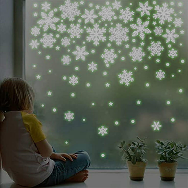 500 holographic snowflake stickers Christmas sticky stickers Round