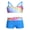Blue, variant on YiZYiF Girls 2PCS Tankini Swimsuit Bowknot Back Tops with Wide Elastic Waistband Bottoms Bathing Suit Royal Blue 12