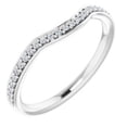 thumbnail image 2 of Auriga Fine Jewelry 14K White Gold Diamond Contour Band Ring Size 7 (1/8 ct, Color- G-H, Clarity- SI2-SI3), 2 of 6