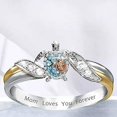 thumbnail image 5 of Crystal Rings, Ocean Ring, Crystal Animals Healthy Longevity Sea Turtle Ring, Mom Loves You Forever Ring for Women, Best Jewelry Gifts Jewelry for Mom at Mother's Day, Silver, 5 of 7