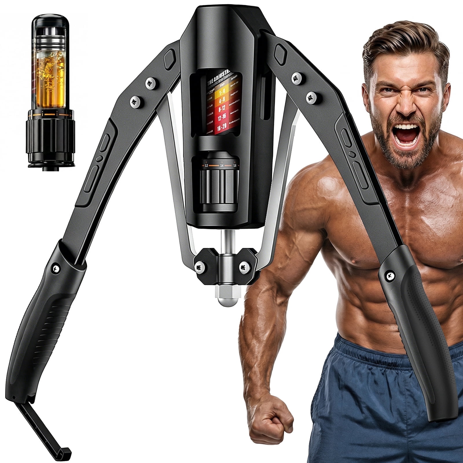 EAST MOUNT Twister Arm Exerciser - Adjustable 22-440lbs Hydraulic Power, Home Chest Expander, Shoulder Muscle Training Fitness Equipment, Arm Enhanced Exercise Strengthener