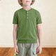 thumbnail image 5 of Camisa de Manga Corta para Niños Niño de Cumpleaños Color Sólido Cuello Redondo Casual Top de Verano Suave, 5 of 7