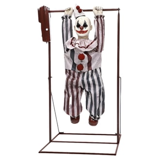 Squelette Clown Vert à Suspendre 40 cm - décorations