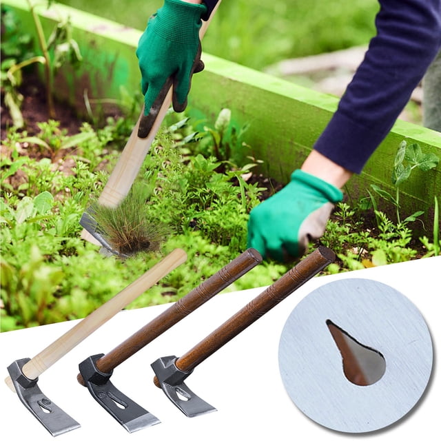 Bowayaoa Portable Garden Hoe Tool, Small Hand Hoe for Weeding and Digging, Mini Adze Planer Pickaxe for Outdoor Farming, Gardening, and Light Construction Tasks