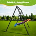 thumbnail image 5 of KloKick Metal Swing Set - 60" Large Platform Swing, 440lbs Heavy Duty Set for Kids' Backyard Play(Rainbow), 5 of 8