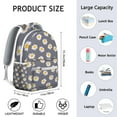 thumbnail image 6 of "Fashionable Sunflower Floral Backpack for Women - Large Capacity Waterproof College Backpack with Laptop Pocket, Cute Wildflowers Design School Bag for Teen Girls, Comfortable Shoulder Straps", 6 of 6