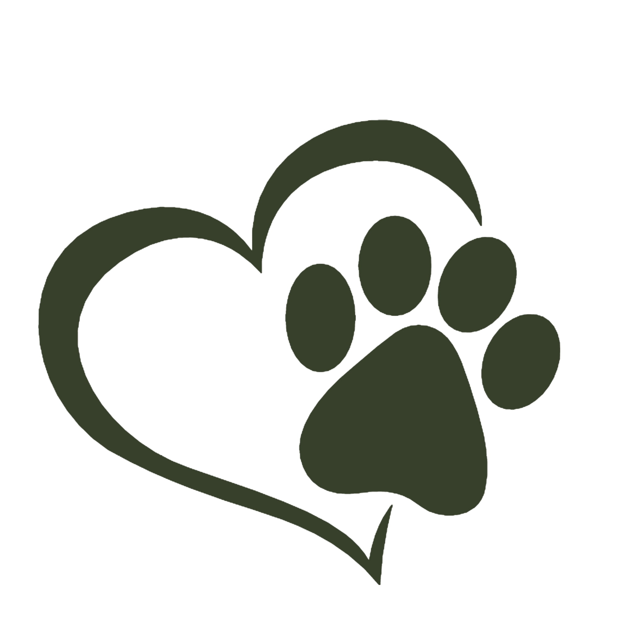  Dog  Paw  Heart 4 25 Die Cut Auto Window Decal Souvenir 