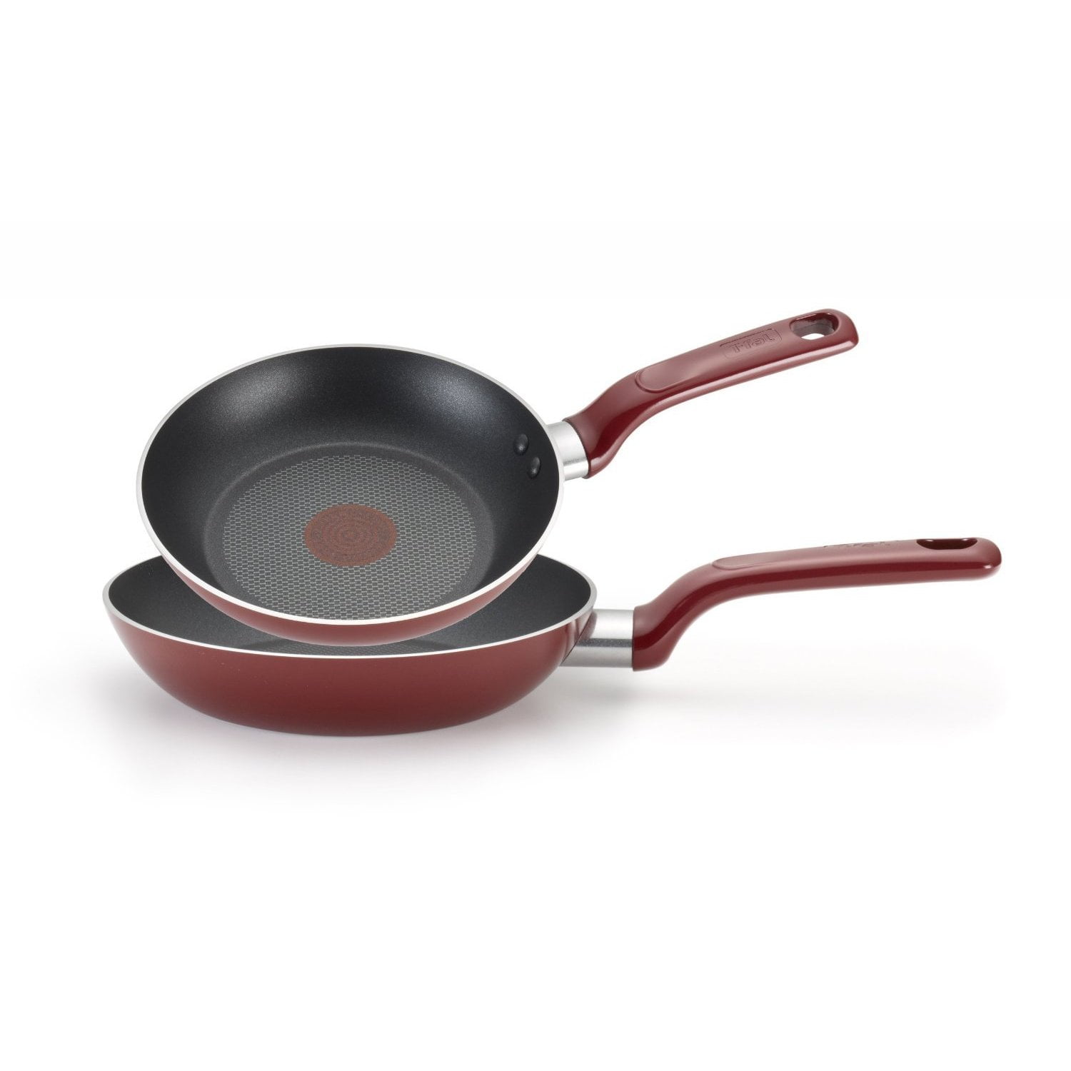 Excite 8 In. & 10.5 In. Red Non-Stick Fry Pan Set B039S264, 1