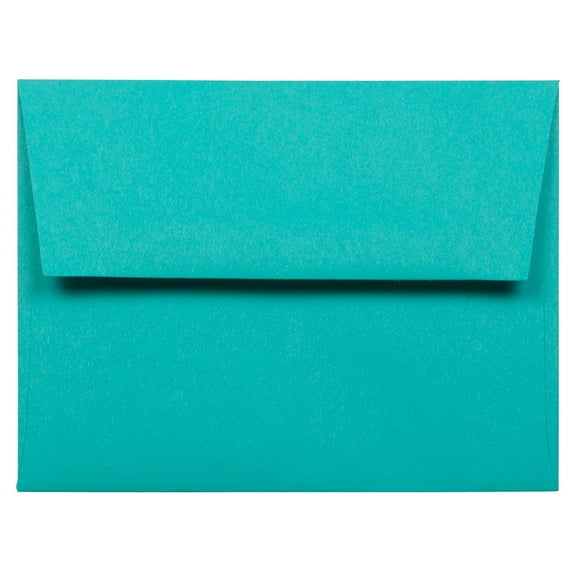 JAM Paper A2 Envelopes, 4 3/8 x 5 3/4, Sea Blue, 50/Pack