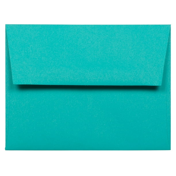 JAM A2 Envelopes, 4 3/8 x 5 3/4, Sea Blue, 50/Pack