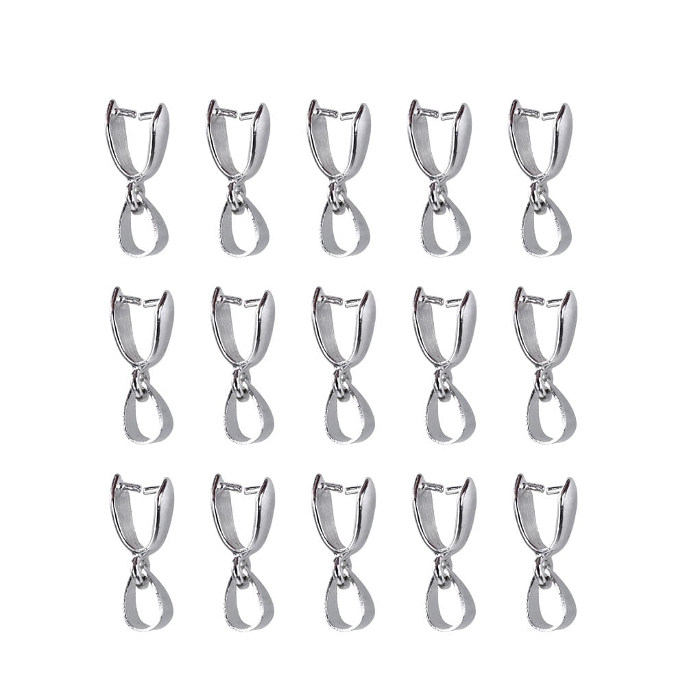 OUNONA Pinch Clip Jewelry Pendant Clasp Bail Connector Connectors Bails