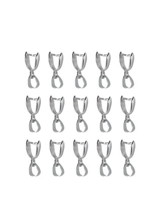 20pc 6x19mm Stainless Steel Pendant Pinch Bail Clasps Necklace Hooks Clips  Connector For Jewelry Making Findings Accessories DIY