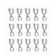 thumbnail image 1 of 50 piezas de 20 mm de cobre para collar con hebilla, colgante con clip, conector de cuentas, accesorios para hacer joyas de perlas (oro blanco), 1 of 7