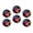 M052, variant on Glass Refrigerator Magnet 6Pcs Magnetic Fridge Sticker,Decor for Kitchen,Whiteboard,Cabinet,Colorful Vector Illustration Of Vibrant Star On Black Background