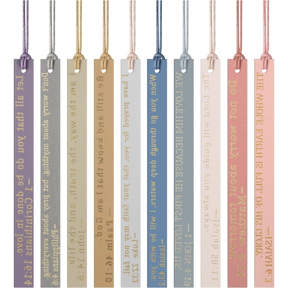 Lsupdaol Christian Bookmarks, Multicolor, 10 Count