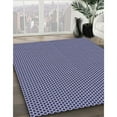 thumbnail image 3 of Ahgly Company Machine Washable Indoor Round Transitional Blue Area Rugs, 5' Round, 3 of 7