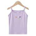 thumbnail image 2 of EnJoCho Toddler Summer Sling Little Girls Cool Vest Pure Cotton Tops Cute Purple Bunny Floral Print Sleeveless Tops Small Children's Vest Bottom Clothes, 2 of 3