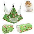 thumbnail image 3 of Guinea Pig Cage Hammock Set, Small Pet Cage Easy Installation Cute Cartoon Pattern With Metal Hook For  For Small Cat For Ferret Green,Red, 3 of 8