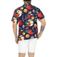 thumbnail image 6 of LA LEELA Men's Button Down Short Sleeve Summer Caribbean Party Shirt Vacation Halloween Costumes Hawaiian Shirts for Men 4XL Scary Theme Night Blue, 6 of 6