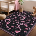 thumbnail image 4 of Garvee 5x7 Area Rug Modern Floral Print Rugs for Living Room, Machine Washable Rug Soft Non Slip Indoor Rug Carpet, Low Pile Ultra Thin Farmhouse Rugs for Bedroom Dining Room Home Decor, Black, 4 of 8