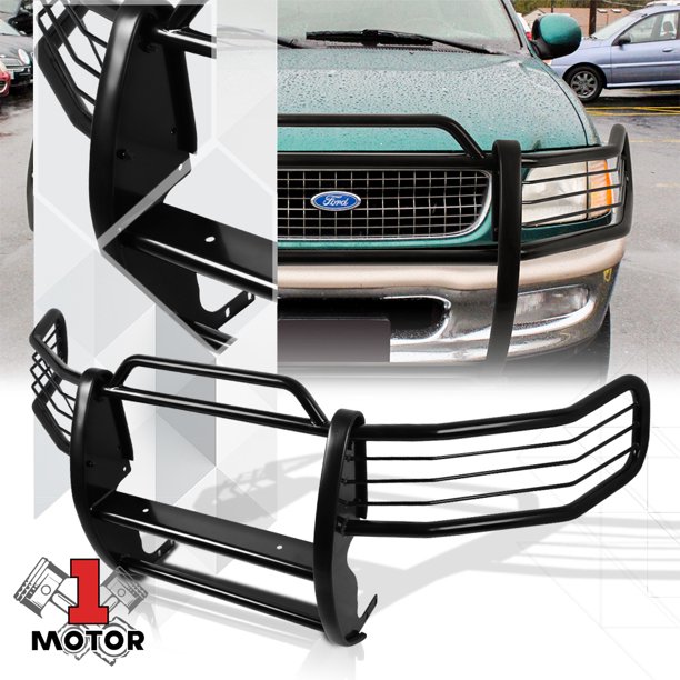 Black Mild Steel Grille/Brush/Headlight Guard for 9798 Expedition/F150