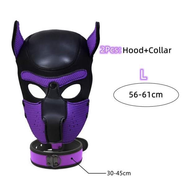 Disfraz de Cosplay para cachorros, máscara de goma acolchada de gran tamaño, capucha de cabeza completa con cuello, talla XL, novedad Qiuyongming unisex