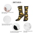 thumbnail image 6 of Crew Socks for Women Men, Cute Cartoon Bees  Moisture Running Athletic Football Striped Socks Cushion Tube Socks, 6 of 7