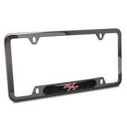 iPick Image for Dodge R/T Logo Real Carbon Fiber Insert Gunmetal Chrome Stainless Steel License Plate Frame, Official Licensed