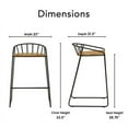 thumbnail image 4 of Pemberly Row Modern / Contemporary Bedford Barstools Set of 2 Black, 4 of 4