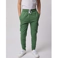 thumbnail image 2 of Real Essentials 3 Pack: Boys' Cotton Fleece Cargo Joggers Athletic Sweatpants - Kids Casual Sports Pants Pockets (Ages 6-16), 2 of 6