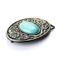 thumbnail image 3 of Antique Vintage Arabesque Turquoise Western Cowboy Belt Buckle Pattern, 3 of 4