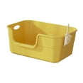 thumbnail image 3 of Inodoro abierto para mascotas, arena para gatos a prueba de salpicaduras, caja de arena para gatos, orinal duradero para gatos, inodoro con lados alto Amarillo, 3 of 8