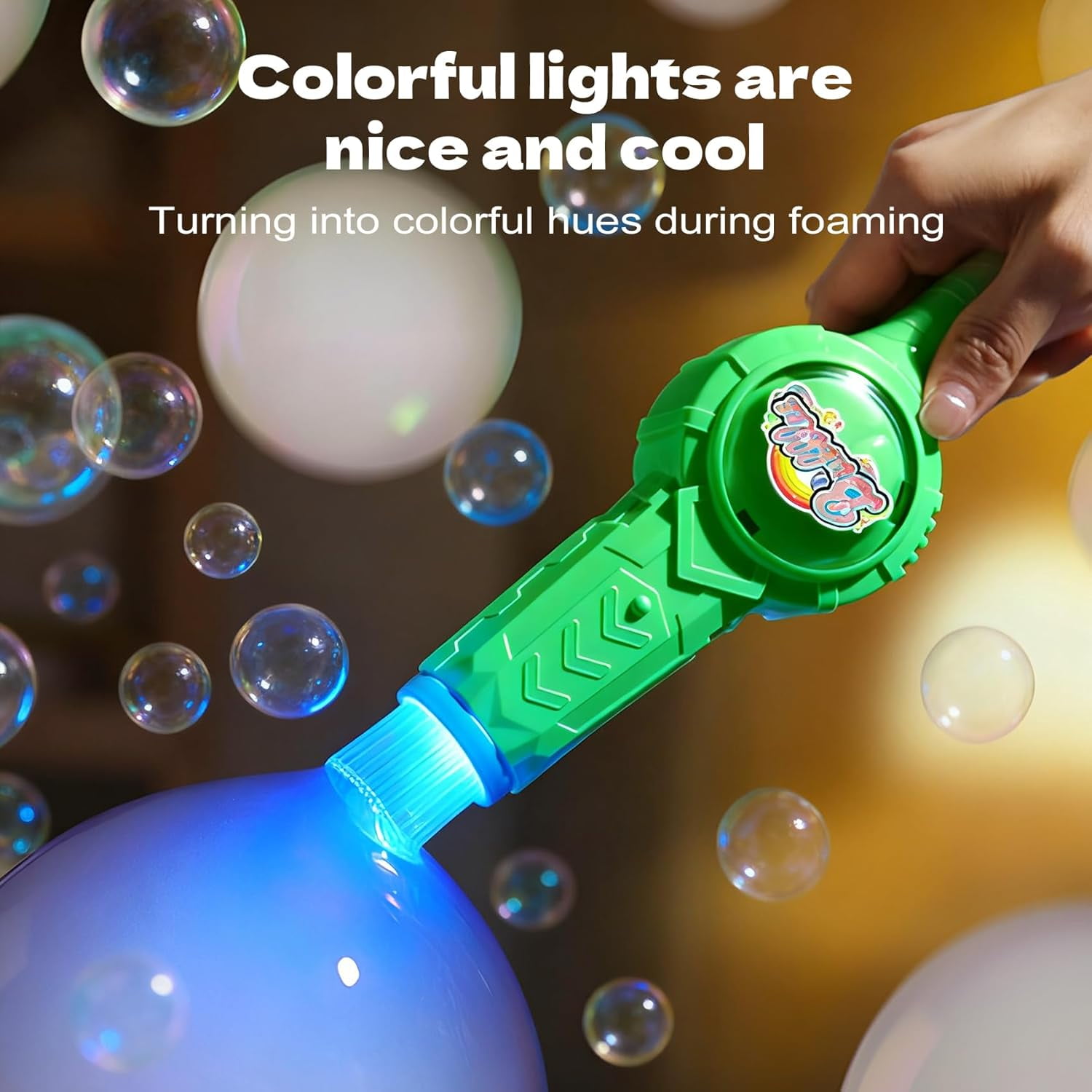 2PCS Magic Fog Bubble Machine Wand, Rechargeable Automatic Electric Smoke Bubble Machine, Magic Smoke Bubble Maker, Colorful Lights & Music, Bubble Fog Game for Parties, Beaches, Summer