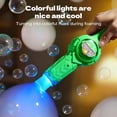 thumbnail image 4 of Bubble Wand, Fog Bubble Machine, Rechargeable Automatic Electric Smoke Bubble Machine, Magic Smoke Bubble Maker, Colorful Lights & Music, Bubble Fog Game for Parties, Beaches, Summer, Mint Green, 4 of 7