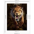 thumbnail image 5 of Art.com Full on View of a Saber-Toothed Tiger Art Print, White Frame Wall Art, 32" x 40", 5 of 5