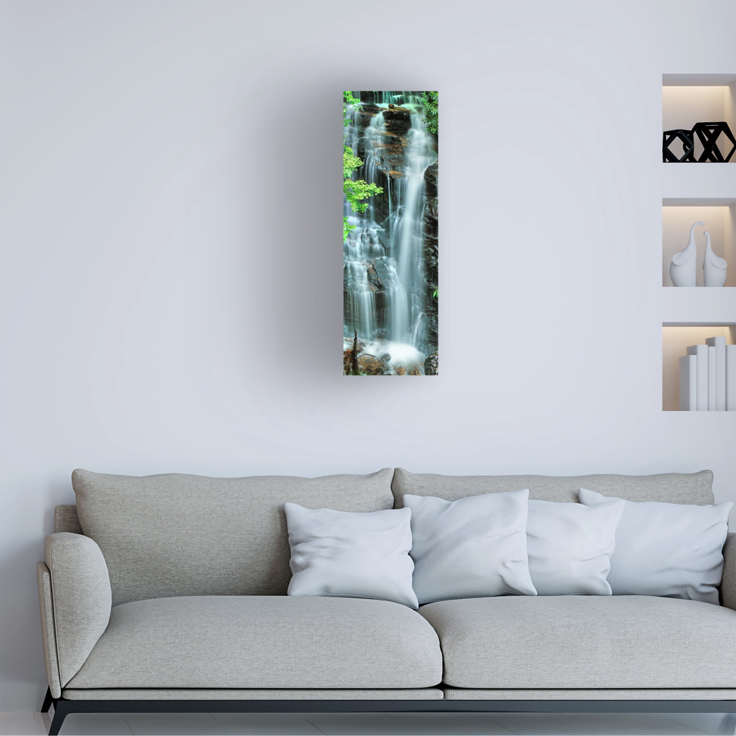 James McLoughlin 'Vertical Falls I' Canvas Art