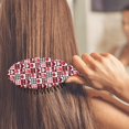 thumbnail image 3 of Red and Black Christmas Love Pattern Hair Brush,Girls Detangling Hair Brush,Glide Through Tangles with Ease for Wet & Dry Hair,8.8"X2.8", 3 of 7