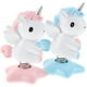 thumbnail image 5 of KAKOWELY 2 piezas de adorno de unicornio de dibujos animados para tablero de instrumentos, estatua de unicornio de resina, decoración con cabeza temblorosa, figura de unicornio, 5 of 5