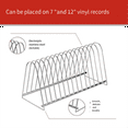 thumbnail image 3 of Vinyl Record Display Rack Reading Rack Home Storage Desktop Storage CD Storage Record Rack 10 Slots, 3 of 7