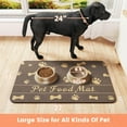 thumbnail image 6 of Pet Feeding Mat-Absorbent Pet Placemat for Food and Water Bowl, with Waterproof Rubber Backing, Quick Dry Water Dispenser Mat for Dog and Cat (16"x24", Brown), 6 of 6