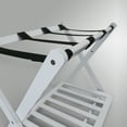 thumbnail image 6 of Wooden Luggage Rack with Upper and Lower Shelf, White, 6 of 10