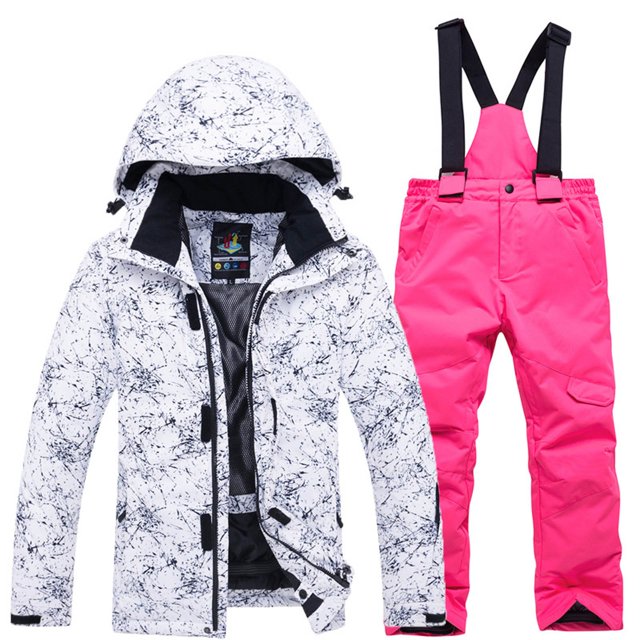 Sunnyoo Combinaison de Neige pour Fille, Veste Imperméable Chaude pour Sports Extérieurs Ski