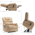 thumbnail image 7 of JAMPOOCA Oversized Power Lift Recliner Chair, Beige, 7 of 7